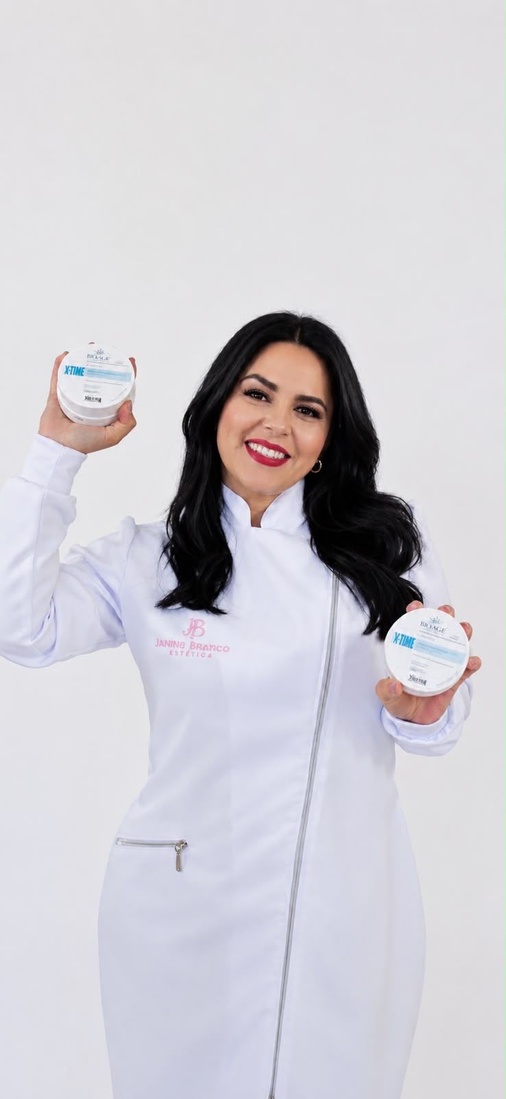 Janine Freitas Branco em clínica premium de estética